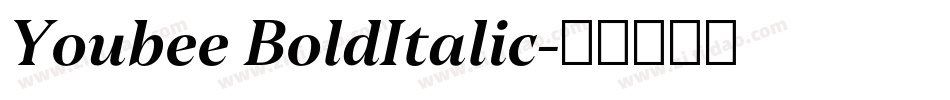 Youbee BoldItalic字体转换